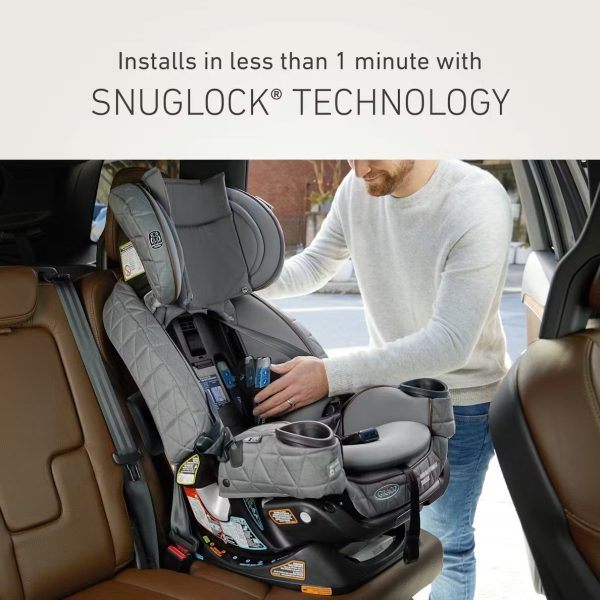 【$9.90 Year-End Clearance | Last Day Only】Graco® Premier 4Ever® DLX Extend2Fit® SnugLock® 4-in-1 Car Seat featuring Anti-Rebound Bar, Midtown™ Collection