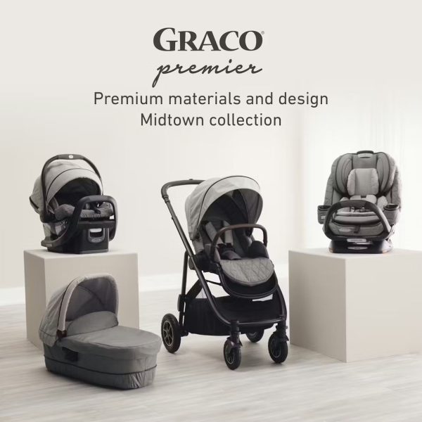 【$9.90 Year-End Clearance | Last Day Only】Graco® Premier 4Ever® DLX Extend2Fit® SnugLock® 4-in-1 Car Seat featuring Anti-Rebound Bar, Midtown™ Collection